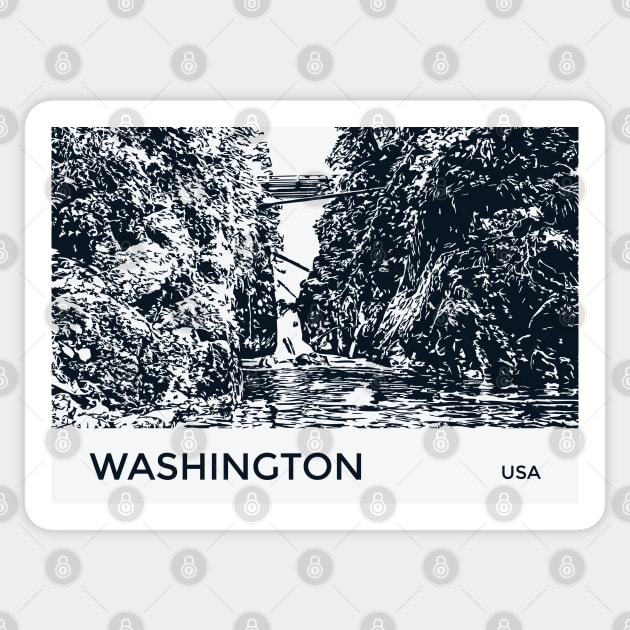 Washington USA Sticker by Lakeric